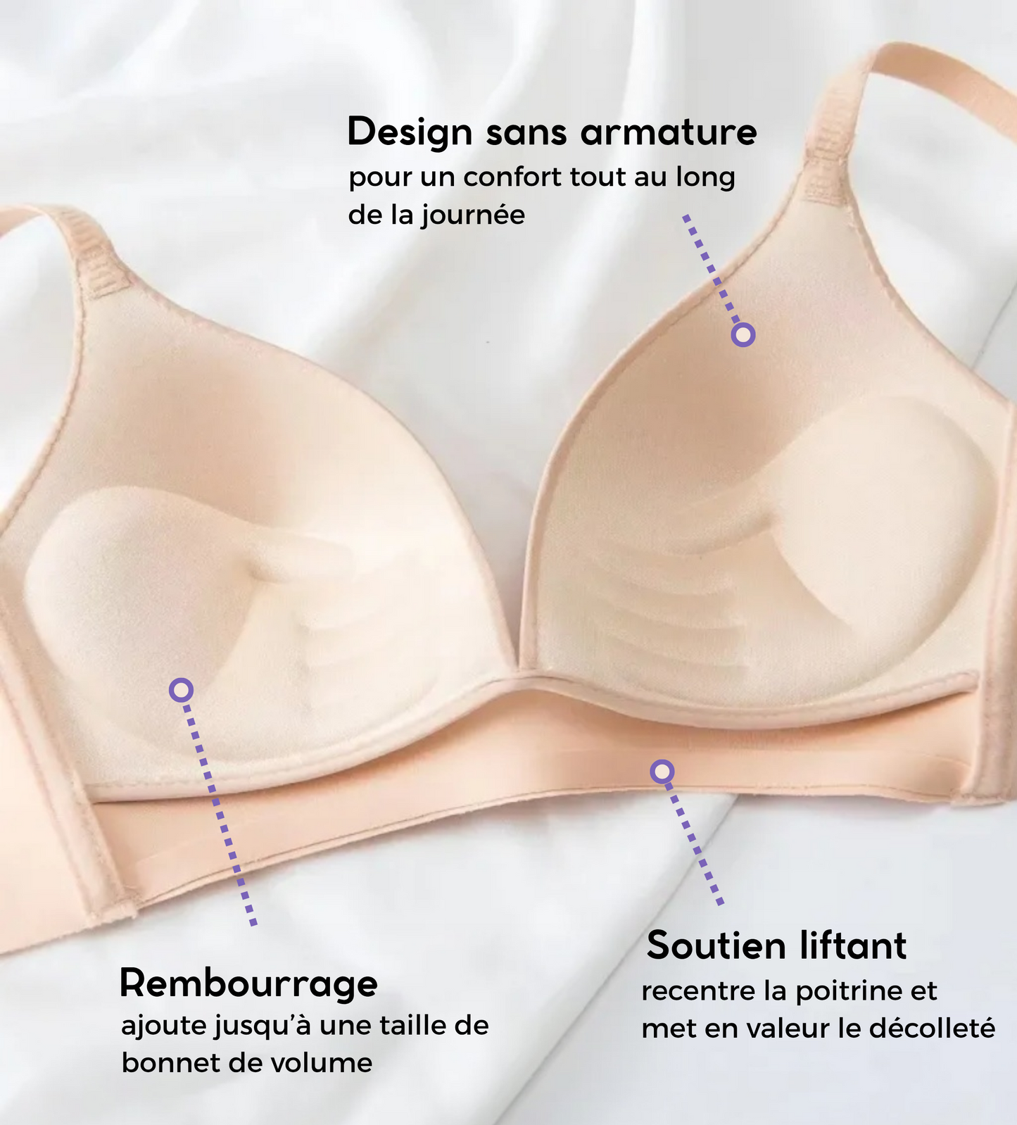 x3 Soutien-gorge Push-Up rembourré (1 acheté = 2 offerts)